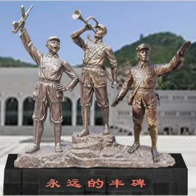 永遠(yuǎn)的豐碑抗戰(zhàn)八路軍銅雕